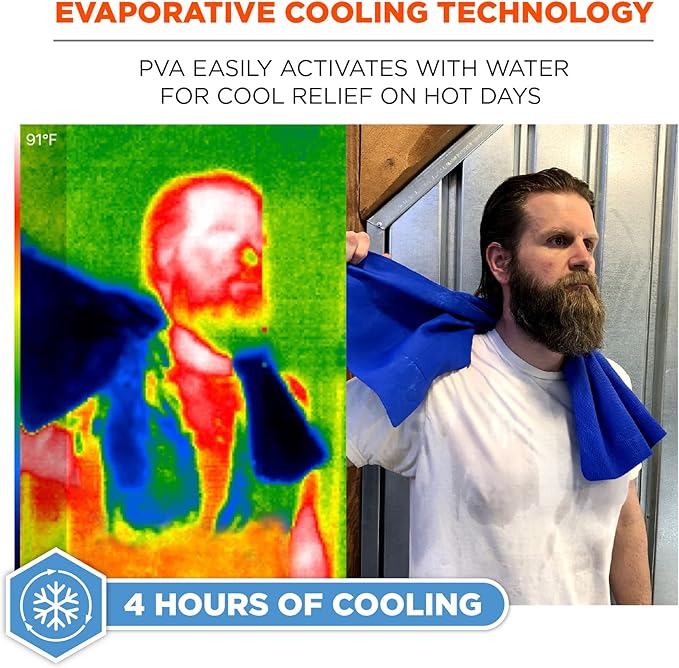 Ergodyne Chill-Its 6210 Phase Change Lightweight Cooling Ice Vest, Cooling Relief for All Environments, Cooling Towel Included