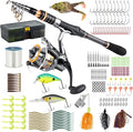 Dr.Fish Rod and Reel Combo 6-9.8ft Spinning Pole 3000 Spinning Reel Bass Fishing Lure Kit Telescopic Travel Collapsible Fishing Gear Equipment Set Adult