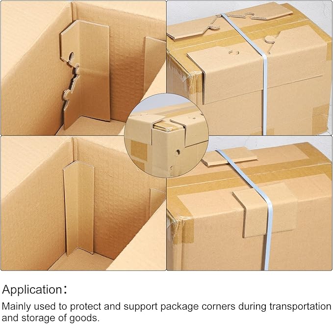 PATIKIL Adjustable Cardboard Corner Protector Package Frame Protectors L Shaped 150x30mm Thick 3mm for Art, Packing, Shipping, Pack of 50