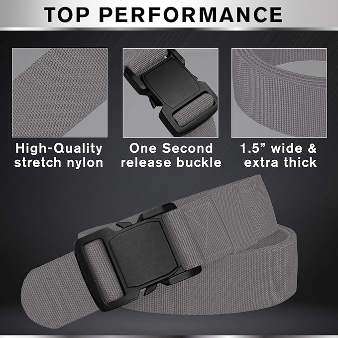 TECEUM Tactical Belt – Heavy-Duty & Quick Release – Military, Work, Rigger, Duty & Utility Belt for Men
