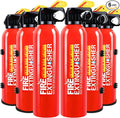 6 Pack Fire Extinguisher for Home with Mount - Upgraded 8-in-1 Portable Fire Extinguisher for Car Vehicle Boat House Kitchen, Water-Based Fire Extinguisher for A, B, C, K Fires