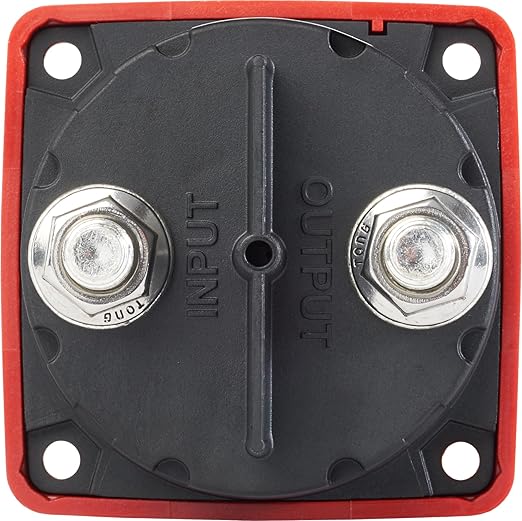 Blue Sea Systems On/Off Battery Isolator Switch With Locking Key, Red, 6005 m‑Series