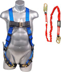 Palmer Safety Full Body Construction Harness with 5 Point Adjustment, 1D-Ring, Tongue Buckle