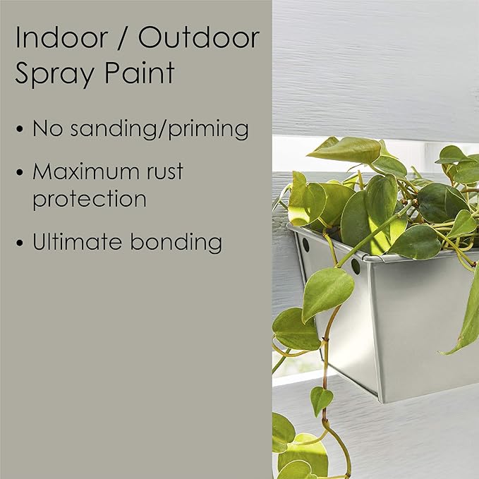 Krylon Fusion All-In-One Adhesive Spray Paint for Indoor/Outdoor Use, 12 oz, River Rock