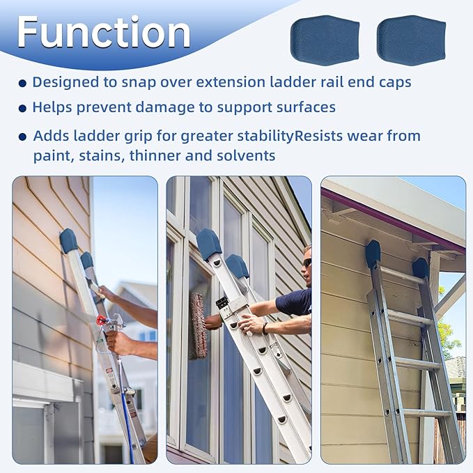 AC19-2 Extension Ladder Covers Compatible with Werner All Single and Fiberglass & Aluminum Ladders Except 500,D500,D7136-2,D7140-2 & MT Series,Ladder Bumpers,Extension Ladder Parts,2 Packs