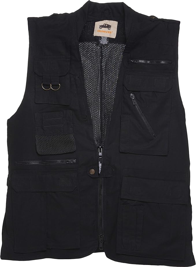Humvee Utility Vest with 21 Pockets -Travel, Safari, Hunting, Camping, 100% Cotton, Tactical Jacket for Men & Women