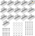Solar Panel Mounting Brackets, Solar Panel Mount, Z Bracket, Z Brackets for Mounting, Roof, RV, Trailer, Rack, Wall, Home, Off Grid, Boat, Camping, Setup, Aluminum, Installation Hardware Kit, 16 PC