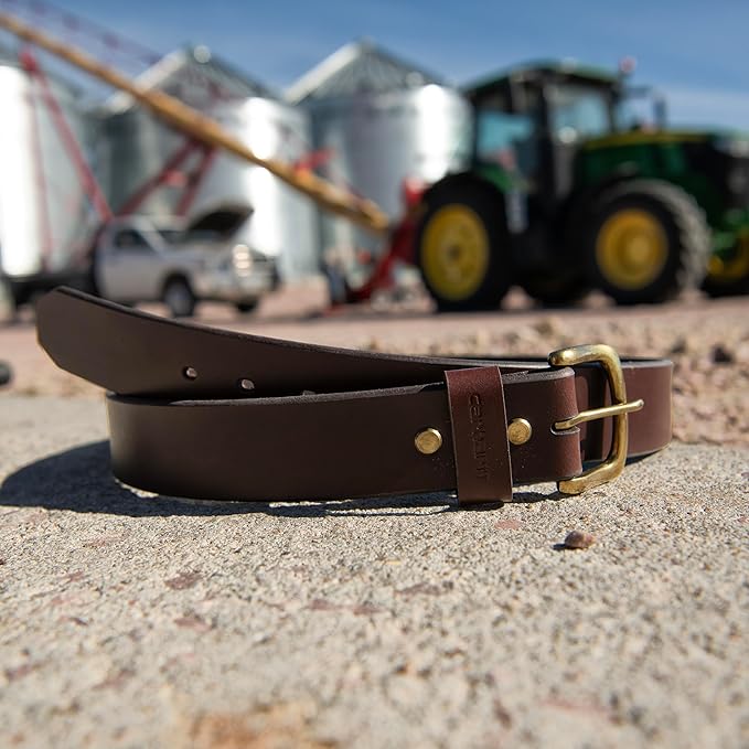 Carhartt Men's Bridle Leather Classic Buckle and Scratchless Belts