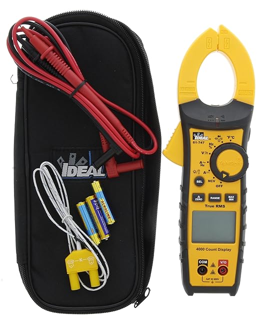 Ideal Electrical 61-747 TightSight 400 Amp 600-Volt Digital Truerms AC/DC Clamp Meter