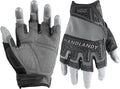 HANDLANDY Fingerless Work Gloves for Mens & Women, Uwrist Half Finger Shock-Absorbing Breathable Glove