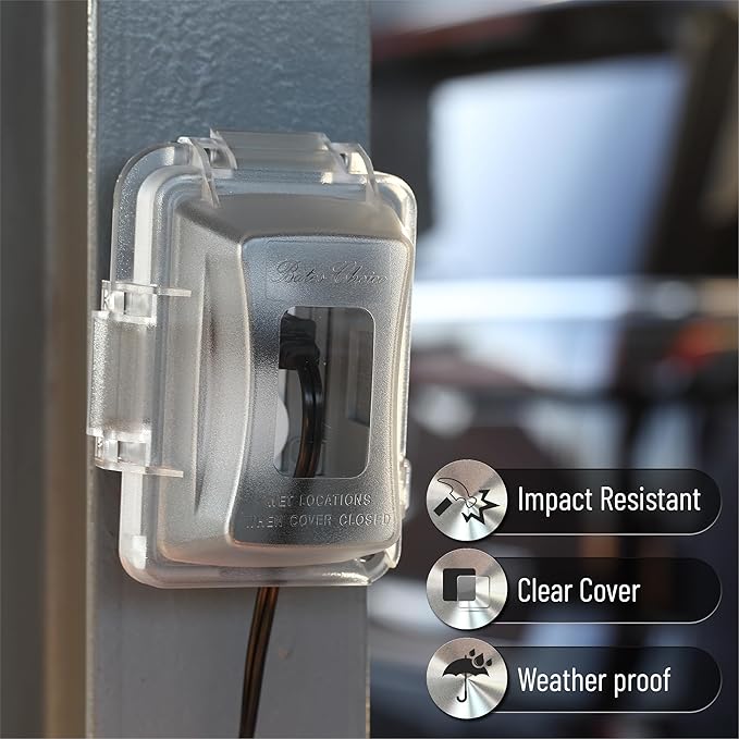 Bates Choice Weatherproof Electrical Outlet Cover, 2 Pack, 1-Gang, Outdoor Outlet Cover, Weatherproof, Outlet Cover Box