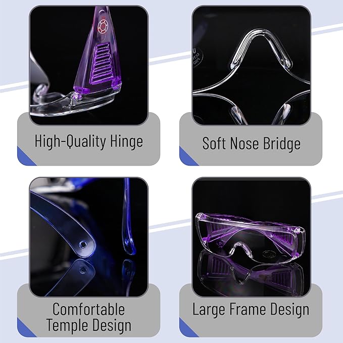 UNCO- Safety Goggles Over Glasses, Protective Goggles, Anti Fog, Work, Safety Glasses Over