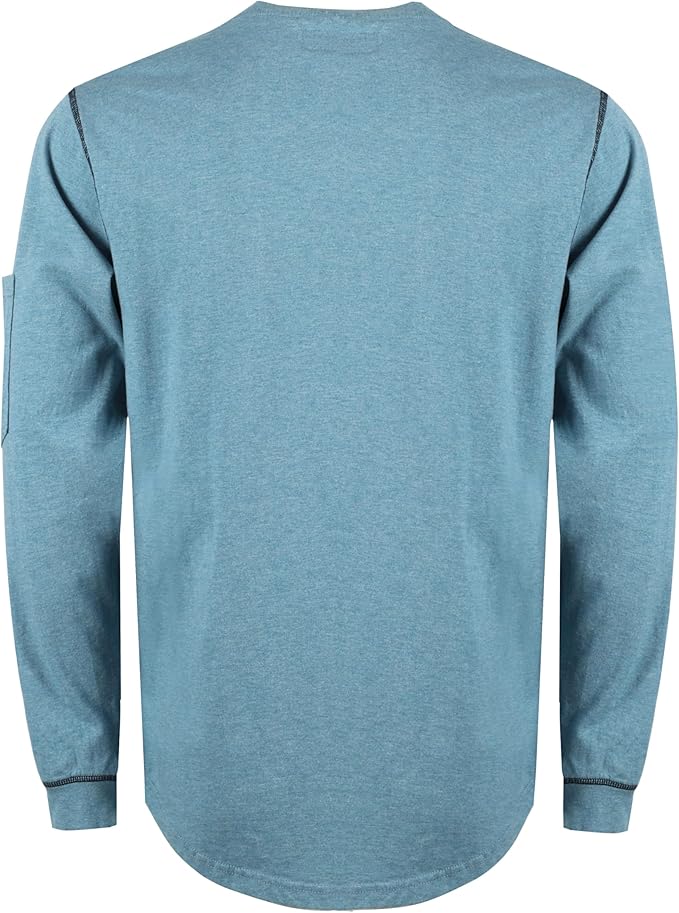 BOCOMAL FR Shirts for Men Lightweight Crew Long Sleeve Flame Resistant/Fire Retardant Shirt…