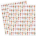 JarThenaAMCS 2400 Pcs Christmas Mini Sticker Paper Decal Xmas Nutcracker Self-Adhesive Sticker for Envelope Scrapbook Gift DIY Supplies, 0.5 in
