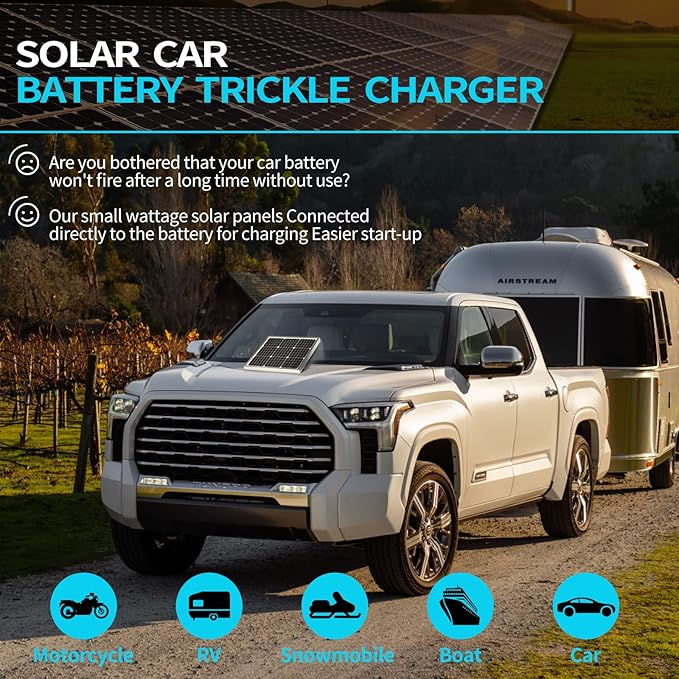 ACOPOWER 50W Mono Solar Panel,Waterproof Built-in Blocking Diode Small Solar Panels– Efficient 12V Battery Charger for RVs, Boats, and Off-Grid Applications