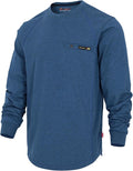 BOCOMAL FR Shirts for Men Melt Pocket Lightweight Crew T-Shirt NFPA2112/CAT2 Fire Resistant Work Shirt