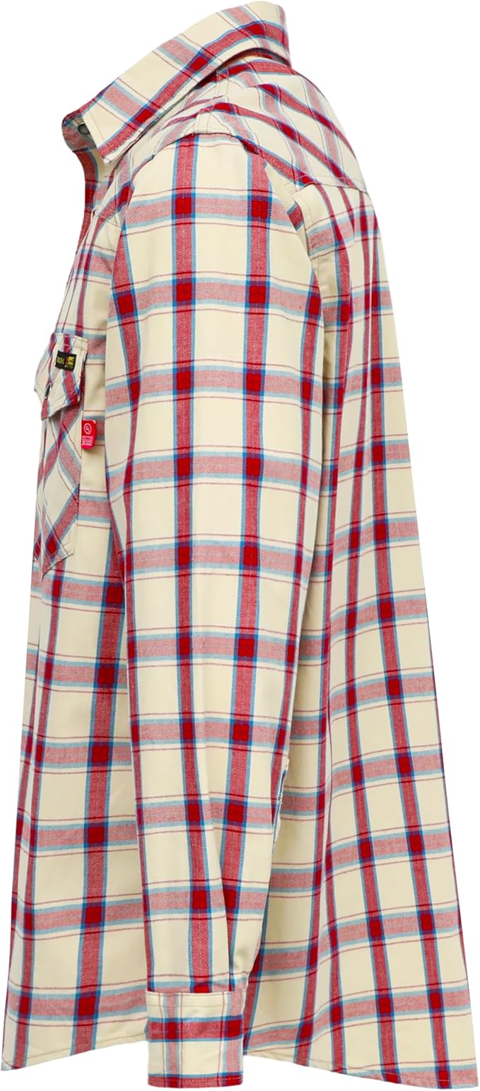 BOCOMAL FR Shirts Flame Resistant 100% C NFPA2112 7.5oz Men's Fire Retardant Welding Shirt