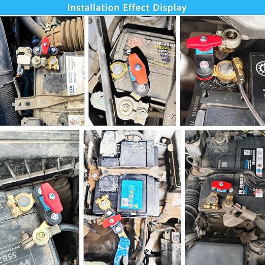 Battery Disconnect Switch 12V Heavy Duty, Adjustable Rotating Battery Cut Off Switch, Pure Copper Battery Kill Switch, 12V-48V Top Post Shut Off On/Off Isolator for Car Marine Boat RV ATV (1)