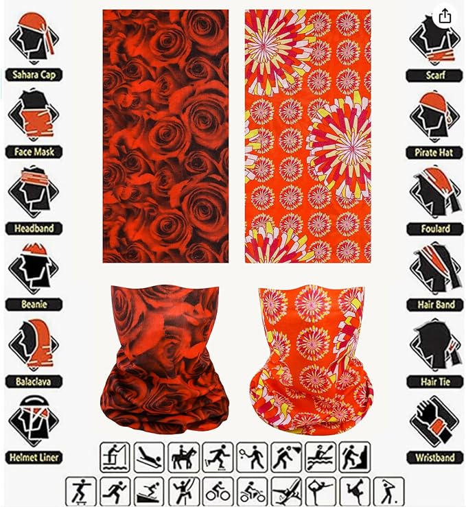 Neck Gaiter Masks Tube Scarf,Seamless Bandanas Buffs Gators,Ourdoor Face Mask Face Covering Multi Headwear