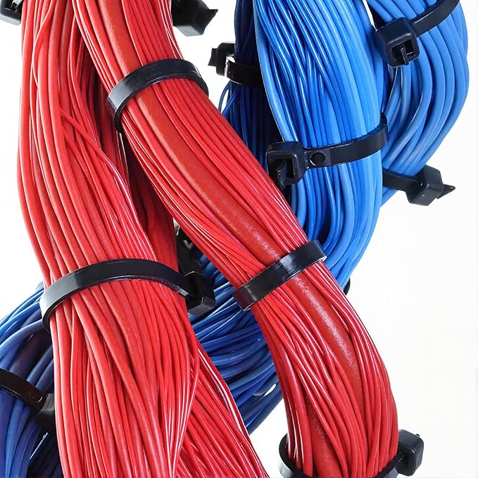 Zip Ties 400 Pack (4”, 6”, 8”, 12”) – Assorted Cable Ties for Cable Management, Wire Organization, Electrical Accessories, Garden & Home Improvement, UV Resistant GripLock Ties BY OPM Premium