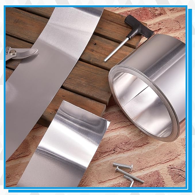 Zonon 4" x 100' Aluminum Roll Flashing for Roof and Garden, Flashing Weatherproofing Metal Roofing Panels for Moss Mildew Prevention Sealing Windows Doors Siding Roofing Stains