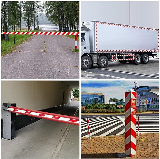Reflective Tape, 2 Inch x 32.8 Feet Feet, Red White High Viscosity Safety Reflective Stickers Outdoor Waterproof for Trailers, Bikes, Cars