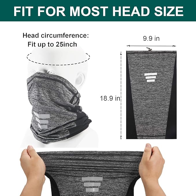 UV Protection Neck Gaiter, Adjustable Cooling Neck Gaiter for Men and Women