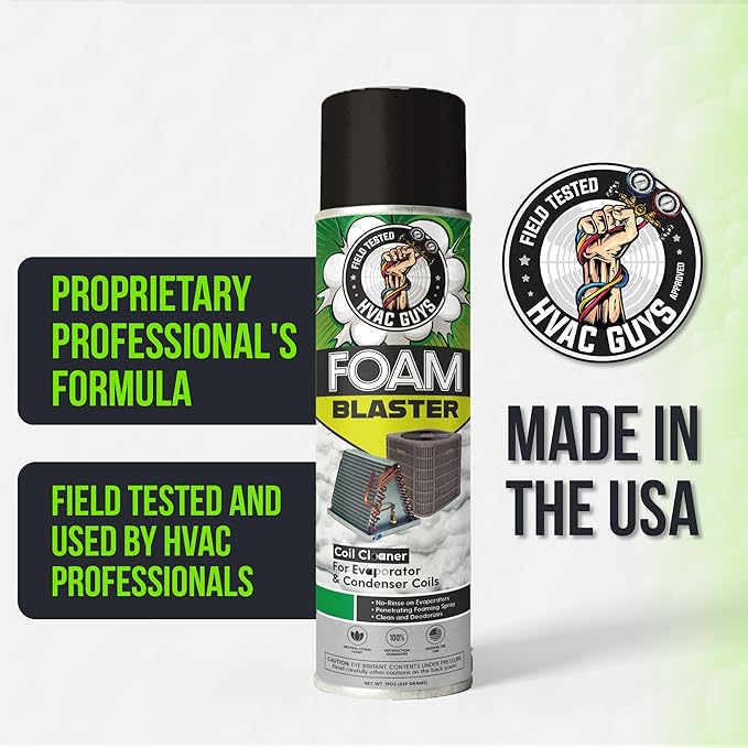 Leak Saver Foam Blaster AC Coil Cleaner for AC Unit 3-Pack | No Rinse Formula for Evaporators & Condensers | Neutral Citrus Scent