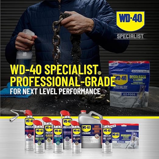 WD-40 Specialist Degreaser and Cleaner EZ-PODS, Customizable Industrial-Strength Concentrate, Multi-Surface Cleaning Solution, Cleans and Degreases BBQ, Patio Cleaner,1-Pack of 5 PODS