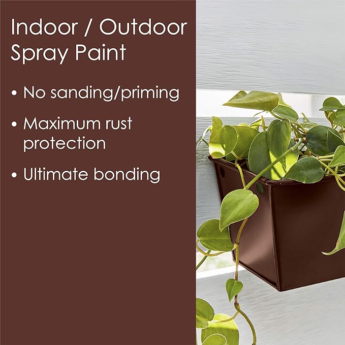Krylon Fusion All-In-One Adhesive Spray Paint for Indoor/Outdoor Use, 12 oz, Espresso