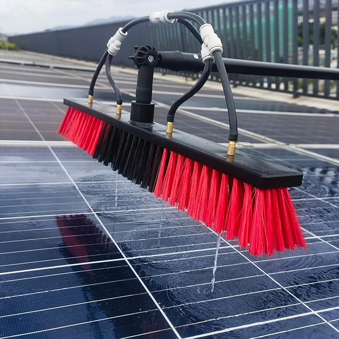 Window Cleaning Brush Head for Solar Panel Washing Water Flow Through（Without Pole） (brush-550)