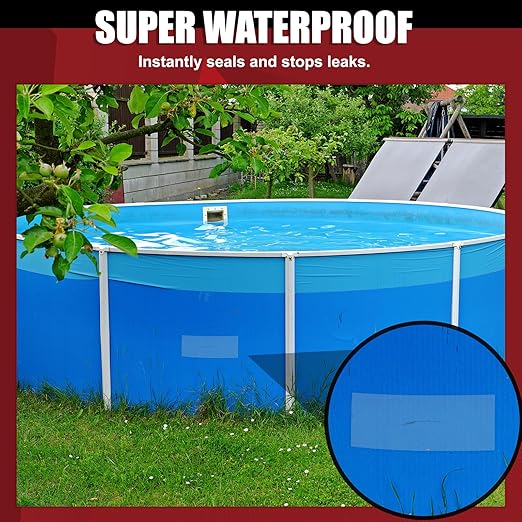 Waterproof Tape 4 Inch x 10 FT, Seal Tape Clean - Heavy Duty Leak Repair for Roof, Pipe, Boat, Hose & Outdoor Emergency Fix - Permanent Weather Resistant Seal