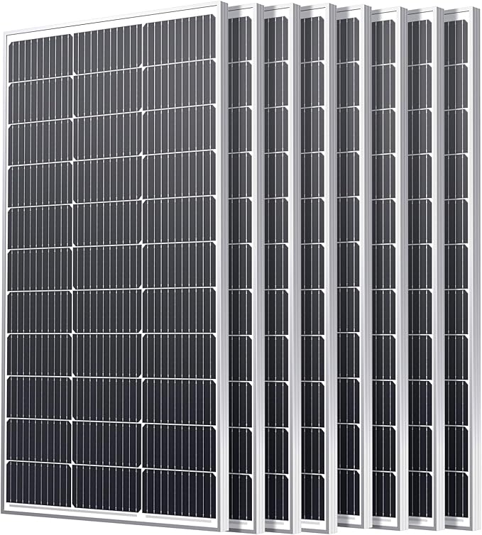 800W Solar Panel, Callsun 8PCS 100 Watt Solar Panel with High-Output Design, High Efficiency Monocrystalline PV Module,Ideal for RV, Home, Van, Marine, Rooftop,Farm, Off-Grid,12V/24V/48V/60V System
