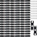 96 PCS Solar Connectors Male & Female Panel Cable Connectors with 2Pcs Spanners IP67 Waterproof (48 Pairs)