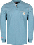 BOCOMAL FR Shirts for Men 5.5oz Lightweight Long Sleeve Work Henley Fire Resistant Shirt CAT2