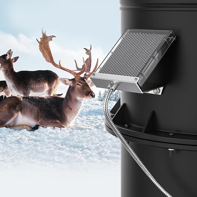 6V Solar Panel Battery Charger for Deer Feeder, 1.7W Waterproof Solar Panel with Mounting Bracket and Alligator Clips