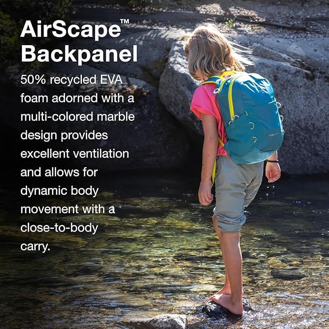 Osprey HydraJet 12L Kids' Hiking Backpack with Hydraulics Reservoir, Blue Spikemoss
