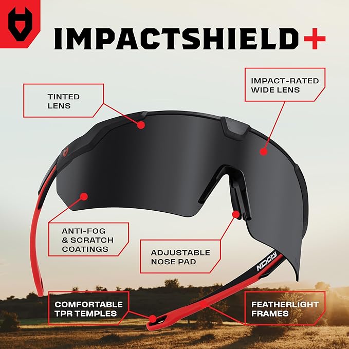NoCry Tinted Safety Glasses For Men and Women with Premium Anti-Fog & Anti-Scratch — 100% UV Protection — Safety Sunglasses for Men or Z87 Sunglasses for Women — Perfect ANSI Z87 Safety Glasses Tinted
