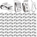 Dunzy 200 Pcs Stainless Steel Cable Clips S Clip Metal Trailer Wire Clip Electrical Cord Management Solar Panel Wire Clips for Pv Wiring Boat Cable Boat Trailer, 0.2 to 0.3 Inch in Rope Capacity