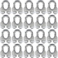 20PCS 1/8 Inches M3 Stainless Steel Wire Rope Cable Clip Clamp