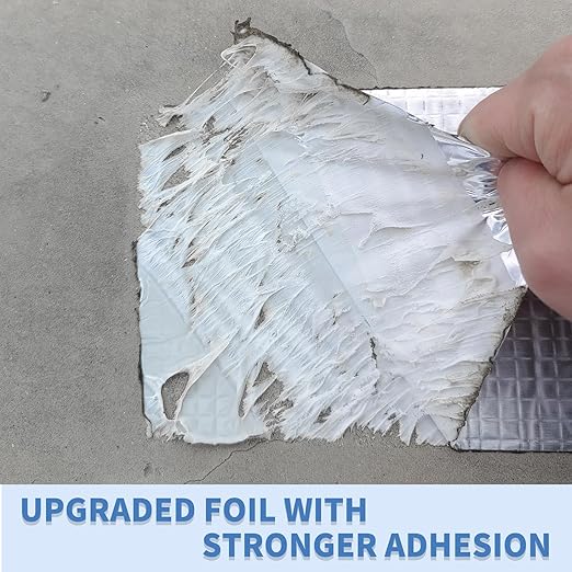12" W X 32.8'L Waterproof Tape for Leaks Aluminum Butyl Tape with Adhesive for RV Repair, Glass Repairs, Air Mattress Patch, Window Caulking, Boat Sealing, Roof Patching
