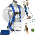 Palmer Safety Fall Protection Roofing Bucket Kit I Full-Body Harness, 50' Vertical Rope & Anchor Set I Safety Harness Kit