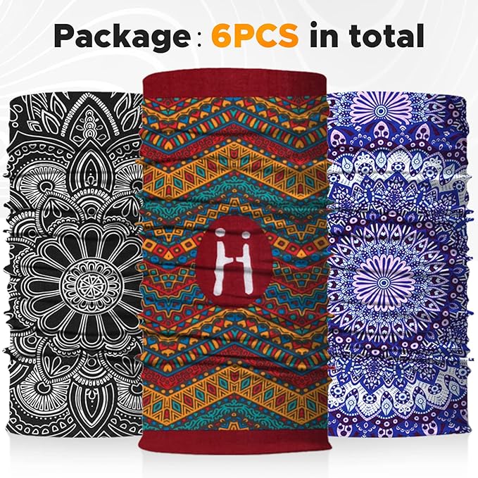 JOEYOUNG Headwear, Bandana, Neck Gaiter Head Wrap Headband Balaclava Magic Scarf