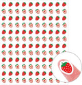 JarThenaAMCS 2400Pcs Mini Strawberry Sticker Red Fruit Paper Decal Cute Self-Adhesive Sticker for Planner Reward Envelope Scrapbook DIY Supplies, 0.5 in