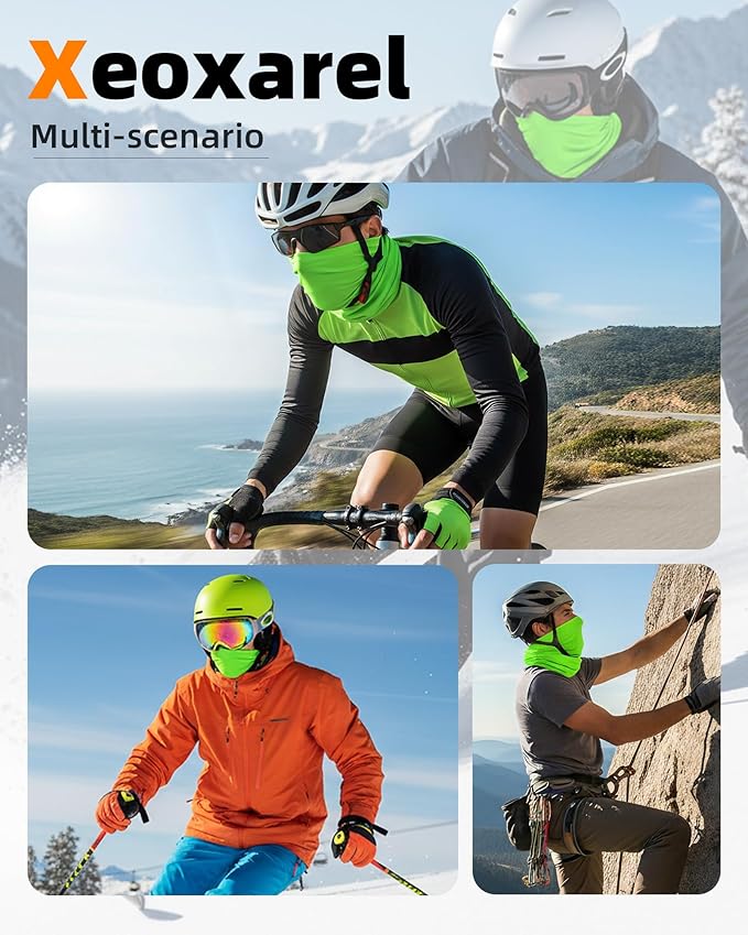Xeoxarel Neck Gaiter, 7 Pack Cooling UV Protection, Bandana Face Mask Scarf for Men and Women