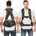 Palmer Safety Fall Protection Construction Safety Harness - QCB Chest and Legs - Aluminum D-Rings - Oil and Dust Resistant