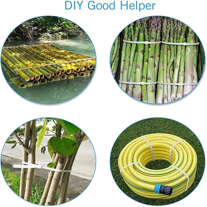 White Zip Ties Heavy Duty 22 Inch 120lb Extra Large Cable Tie Wraps Long Plastic Wire Ties Wide Big Strong Thick Zipties 50 Pack