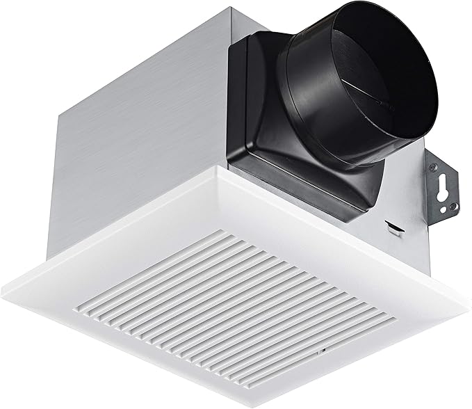 Tech Drive Very Quiet Bathroom Exhaust Fan - 80 CFM, 1.5 Sone, No Attic Access Needed, Energy Star Certified, Easy to Install,4-Inch Duct, Ceiling Mounted for Bathrooms Up to 85 Sq. Ft
