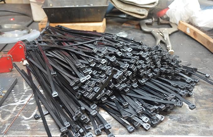 Pro Tie Heavy Duty Cable Ties, Self-Locking Nylon Cable Wire Ties for Indoor and Outdoor Use | 14.5-Inch, 120 lbs. Tensile Strength, UV Black Nylon, 500-Pack (PN: B14HD500)