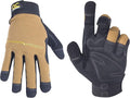 Custom Leathercraft124X Workright Flex Grip Work Gloves, Shrink Resistant, Improved Dexterity, Tough, Stretchable, Excellent Grip Assorted, Extra Large